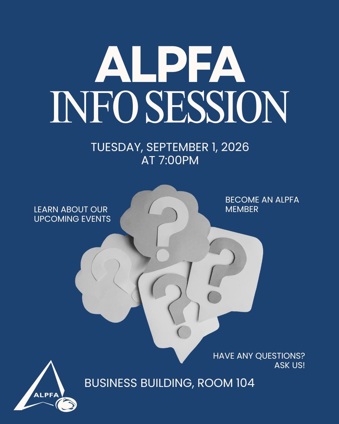 ALPFA Penn State info session flyer